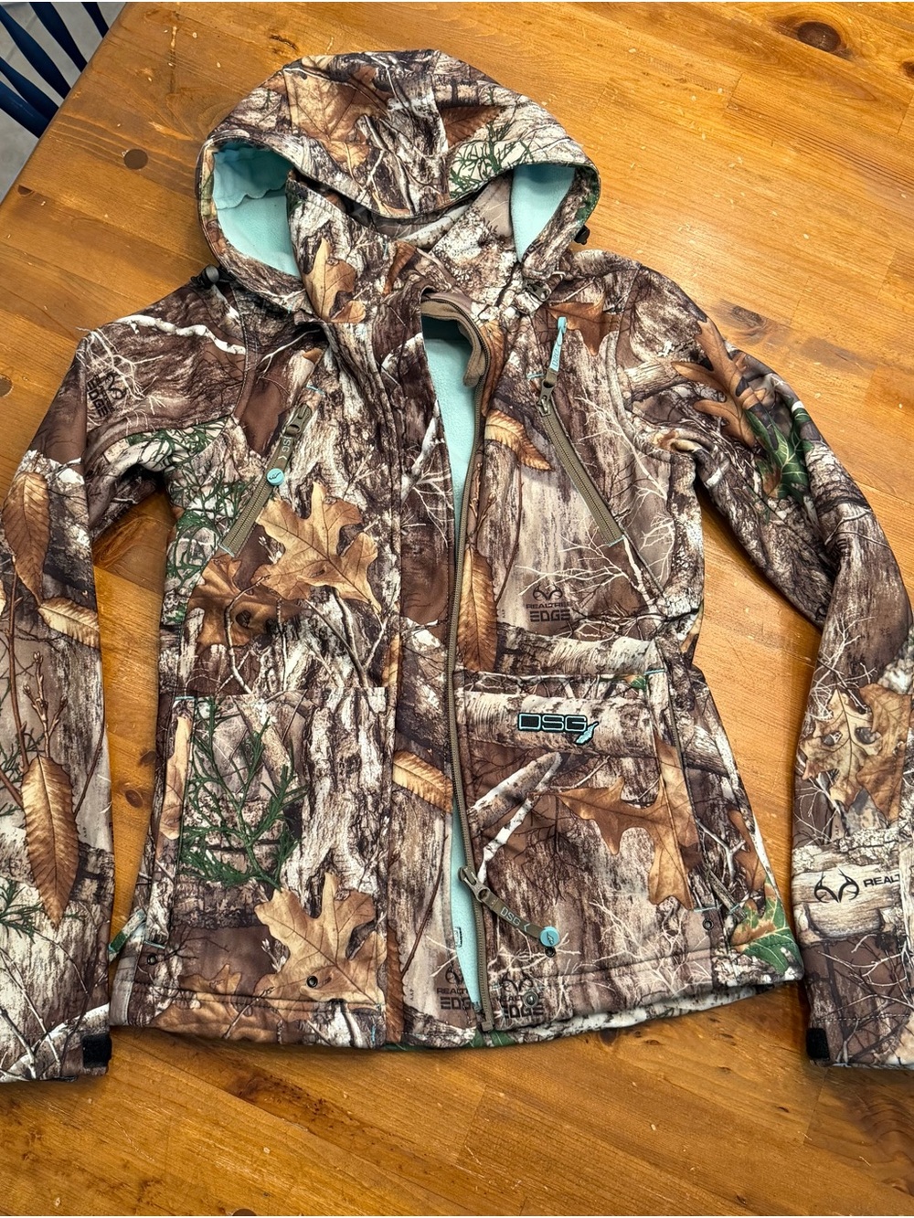 DSG Realtree Camo Jacket with Teal Lining